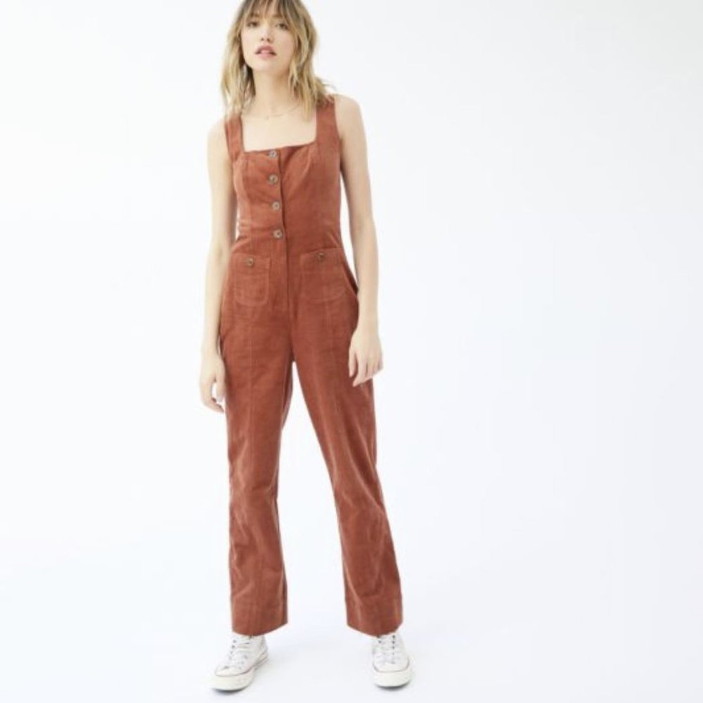 Urban Outfitters Button-Front Jumpsuit